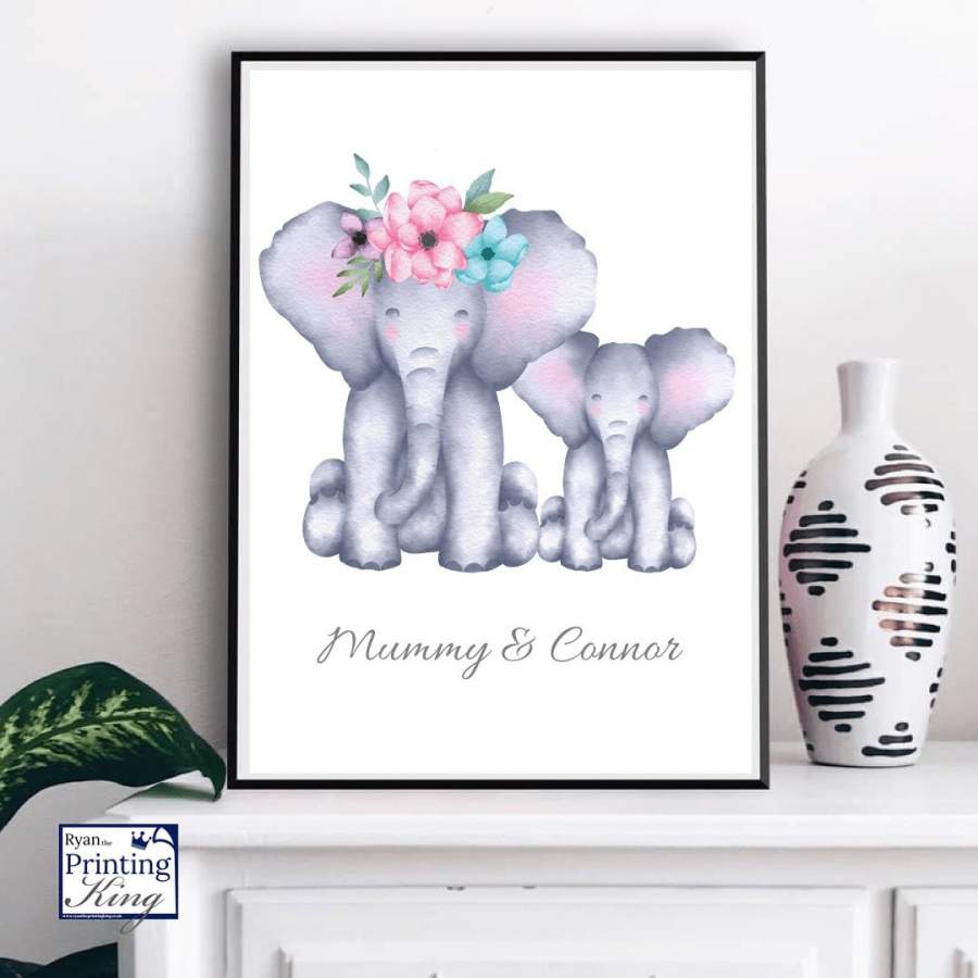 ANTN1612 – Elephant – Mummy And Connor – Poster