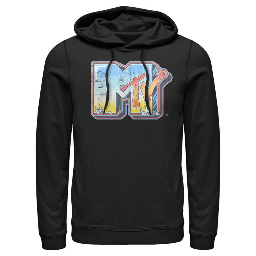 MTV Men’s Shimmery Logo  Lightweight Hoodie