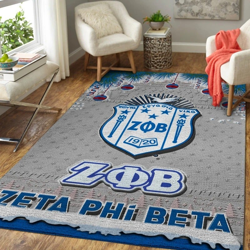 Christmas Zeta Phi Beta Area Rug