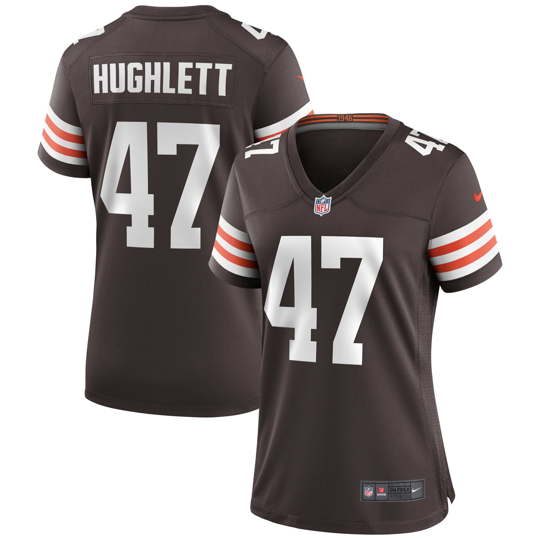 Charley Hughlett Cleveland Browns Womens Game Jersey – Brown NFL