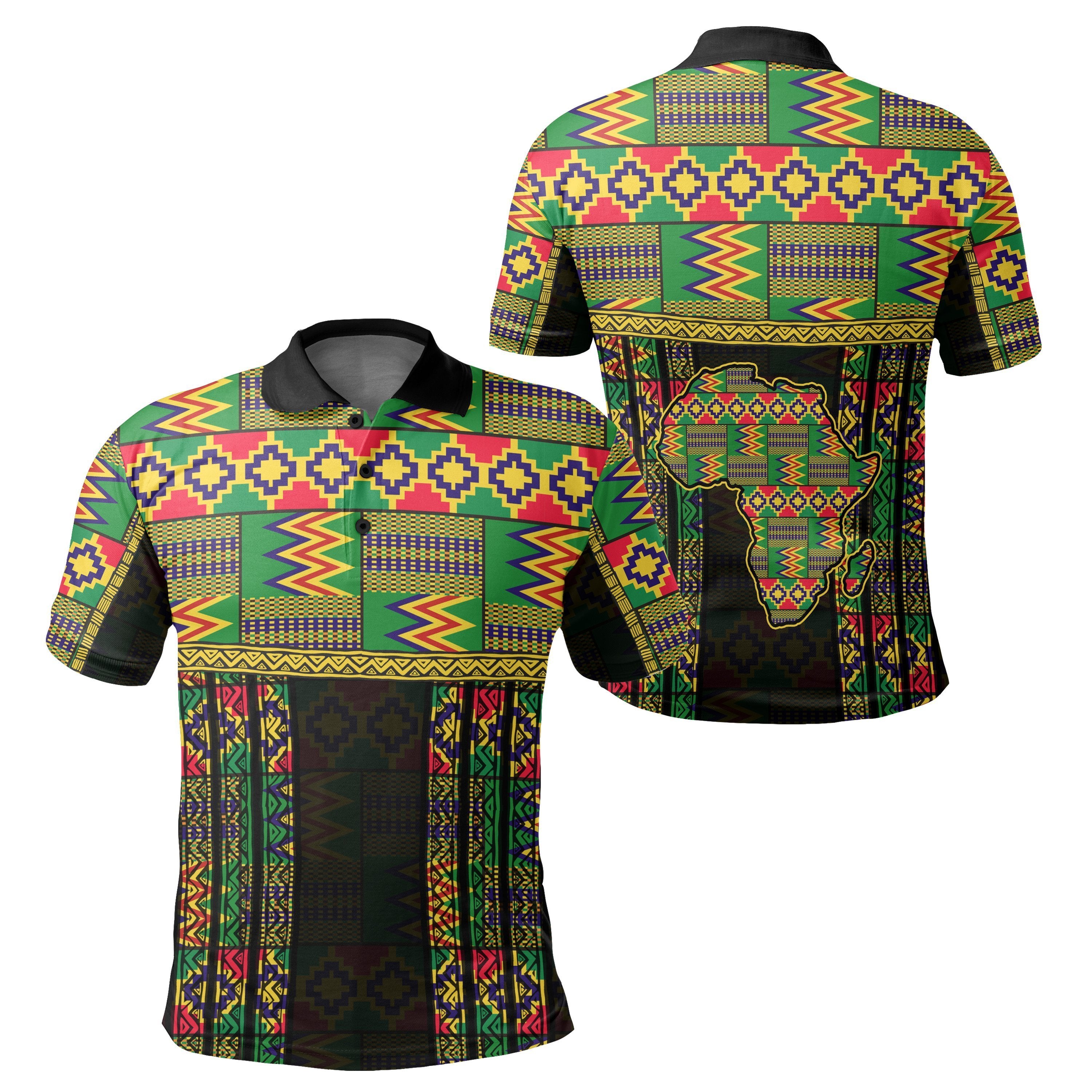 Greek Life Shirt – Greek Life Map Kente Reggae Golden Polo Shirt