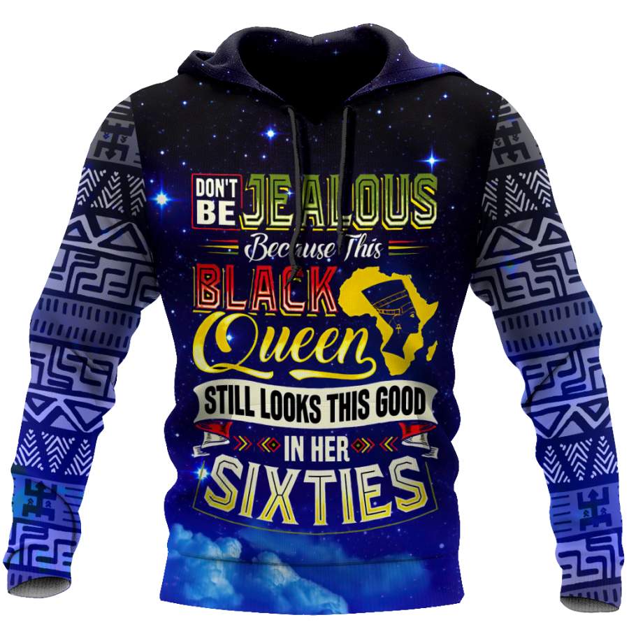 Black Queen in Her Sixties 3D All Over Print Hoodie