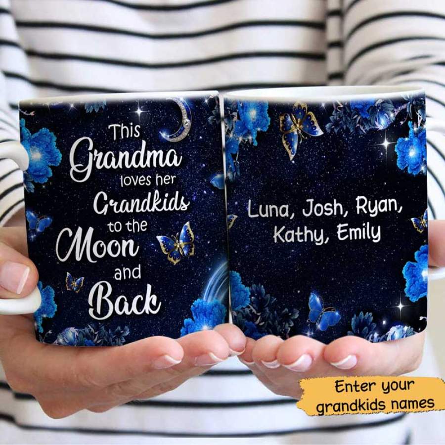 This Grandma Loves Her Grandkids Galaxy AOP Personalized Mug