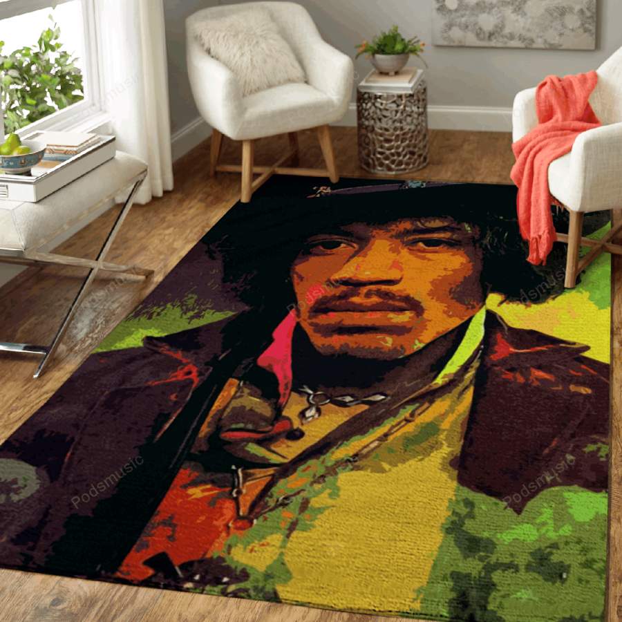 Jimi Hendrix Pop Art  – Music Pop Art Art For Fans Area Rug Living Room Ca …