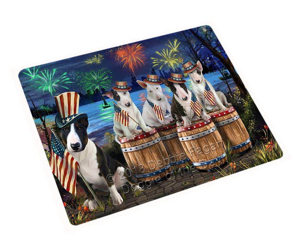 4Th Of July Independence Day Fireworks Bull Terriers At The Lake Blanket Blnkt75261