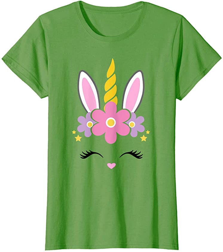 Bunnicorn Unicorn Easter Bunny Ears Rabbit Face Spring T-Shirt