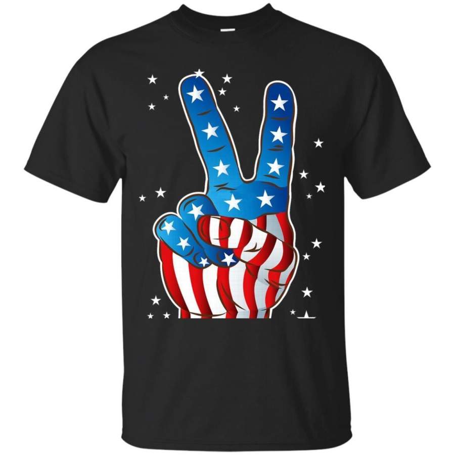 AGR American Patriotic Victory Peace Hand Fingers Sign – Victory Day T-shirt