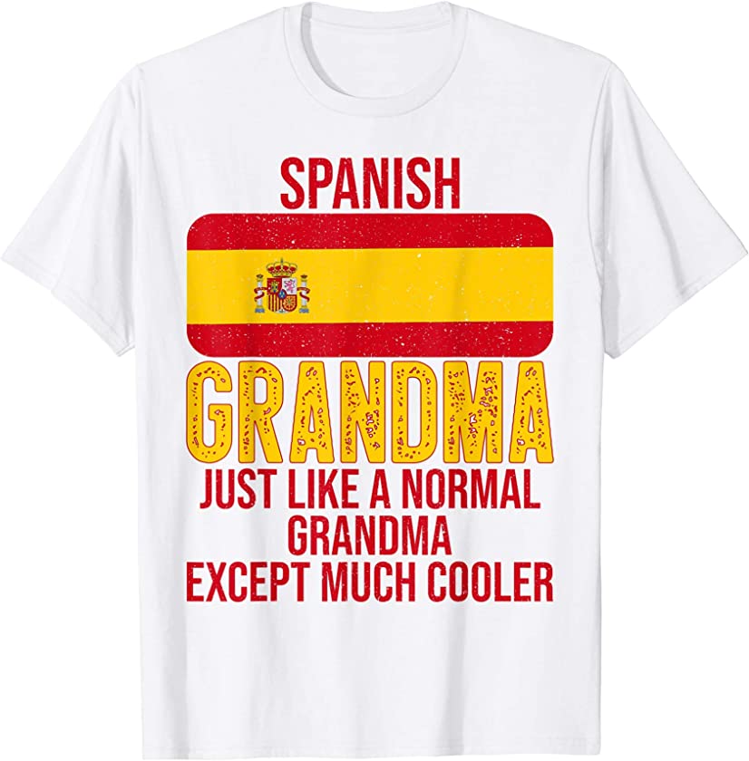 Vintage Spanish Grandma Spain Flag for Mother’s Day T-Shirt