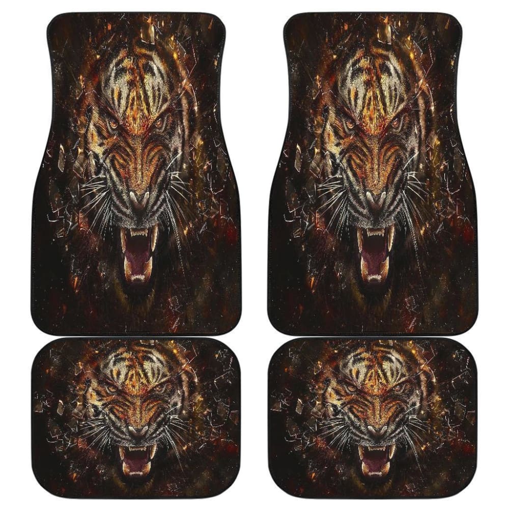 Tiger 3D Angry Face Wild Animal Car Floor Mats 174510