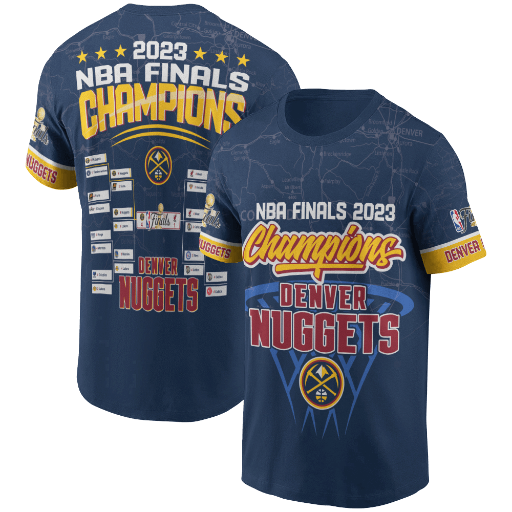 Denver Nuggets The Finals Champions 2023 Print 3D T-Shirt Sh1