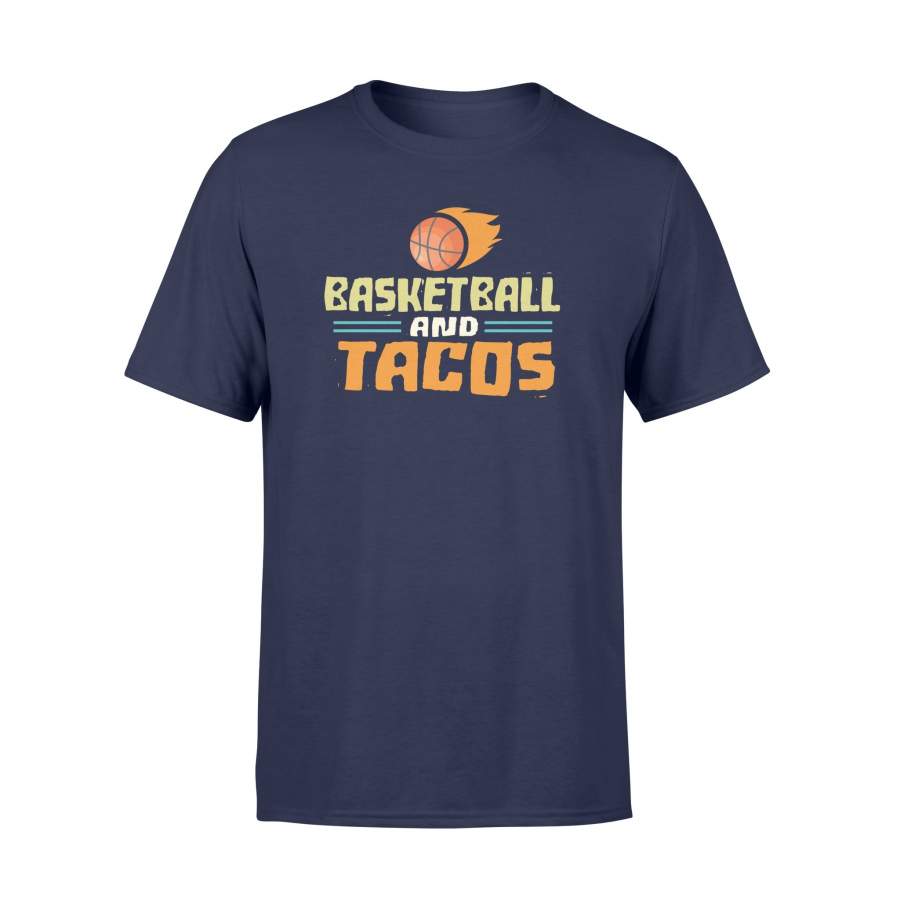 Cotton Crew Neck T-Shirt – Basketball And Tacos Shirt  Basketball