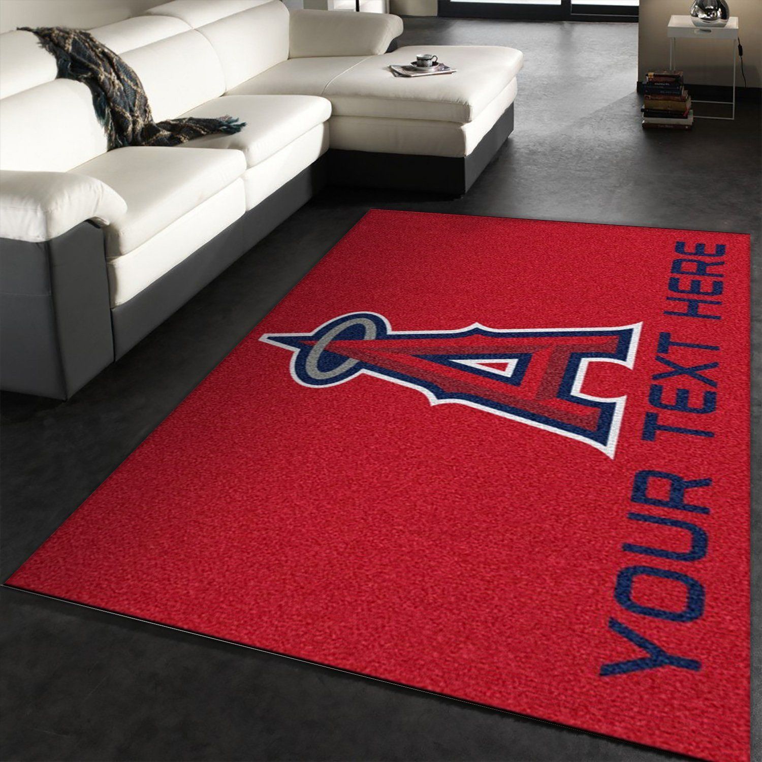 Customizable Los Angeles Angels Personalized Accent Rug Area Rug For Christmas, Bedroom, Christmas Gift Us Decor