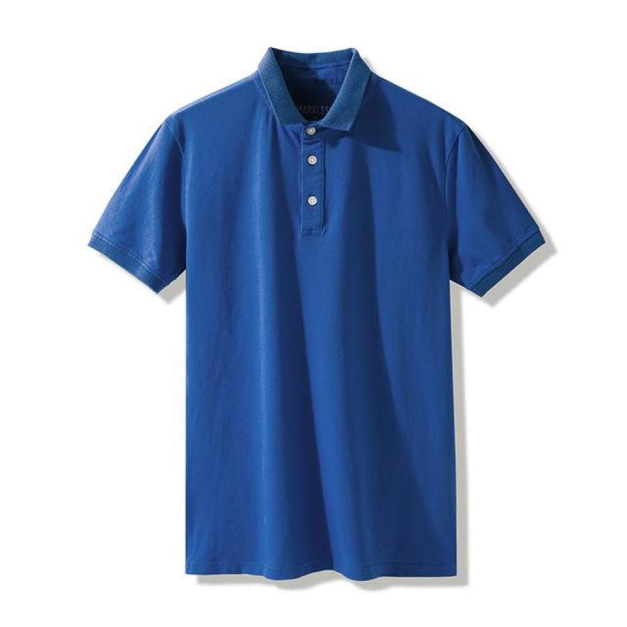 Men Summer Business Casual polo Cotton Breathable T Shirt