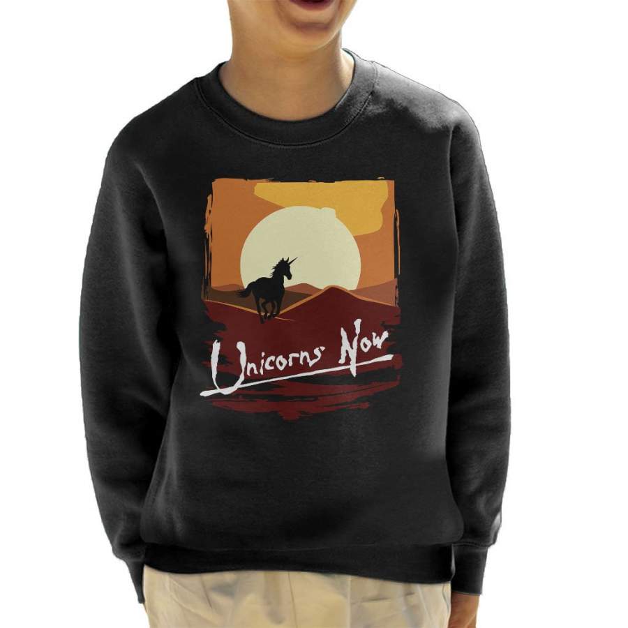 Unicorns Now Apocalypse Now Kid’s Sweatshirt