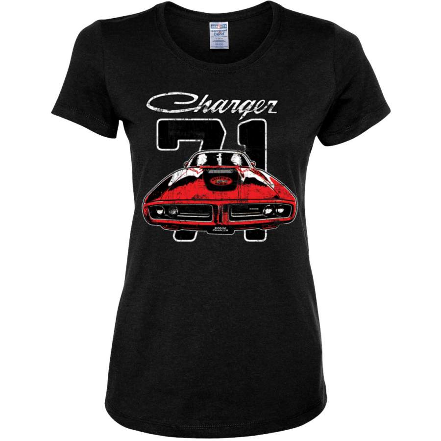 1971 Dodge Charger Super Bee Classic Vintage Racing Political Womens Graphic T-Shirt