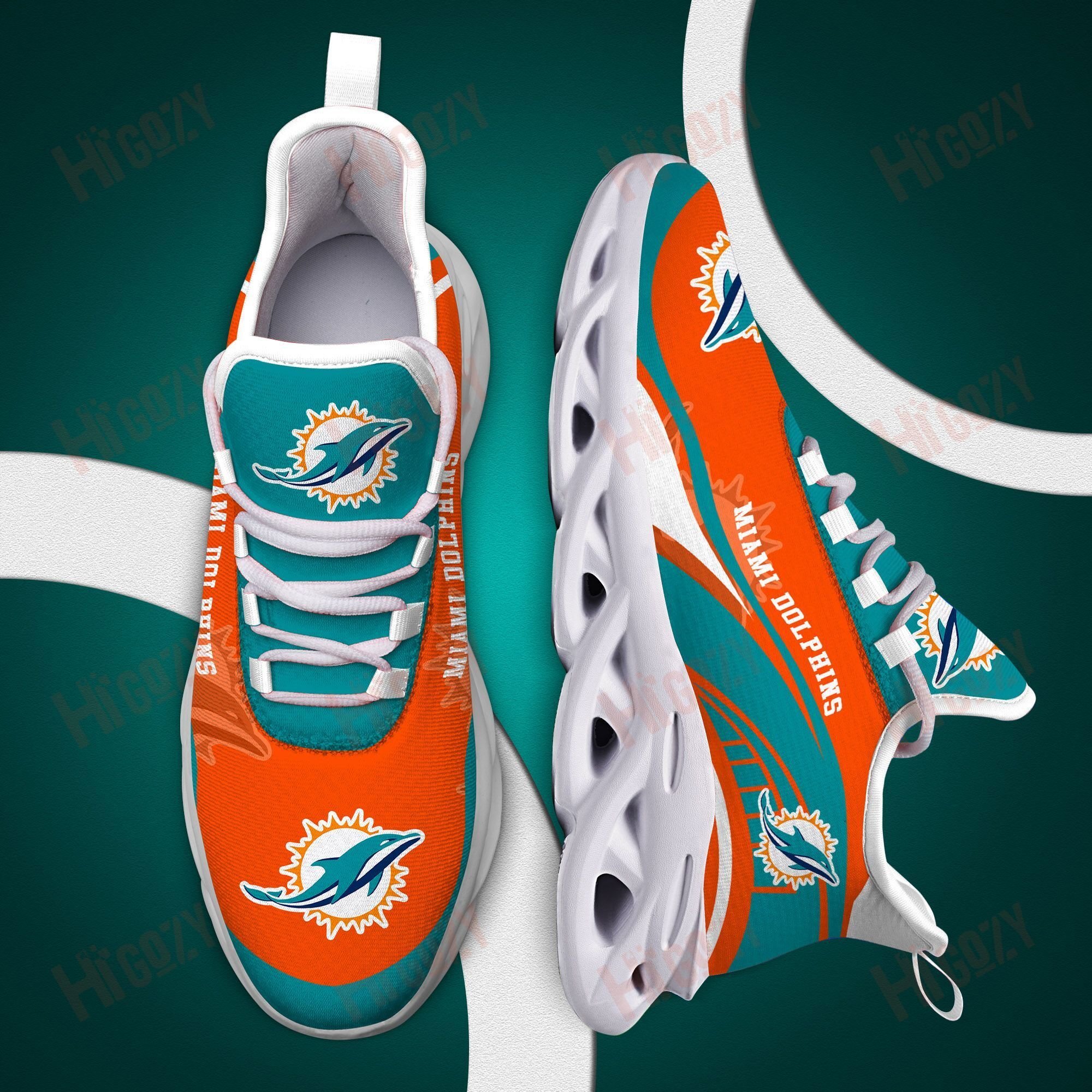 Miami Dolphins 3D Clunky Sneaker New Trending 2021 Summer N1642