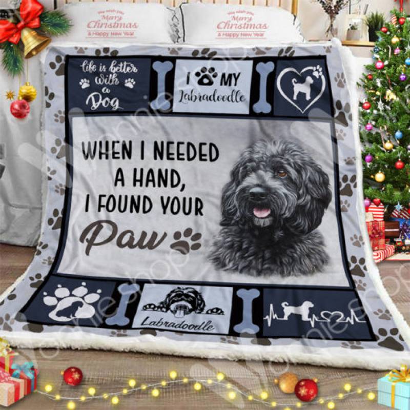 Labradoodle Dog Sherpa Blanket NOV0403 85O34