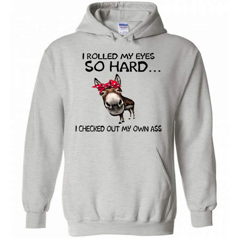 I Rolled My Eyes So Hard I Checked Out My Own Ass, Cow Farm Funny – Gildan Heavy Blend Hoodie