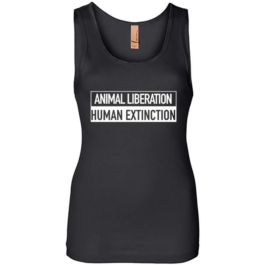 Animal Liberation Human Extinction – Womens Jersey Tank