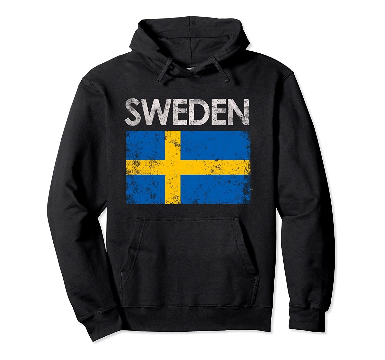 Vintage Sweden Swedish Flag Pride Gift Pullover Hoodie, T-Shirt, Sweatshirt, Tank Top, Racerback, Dolman