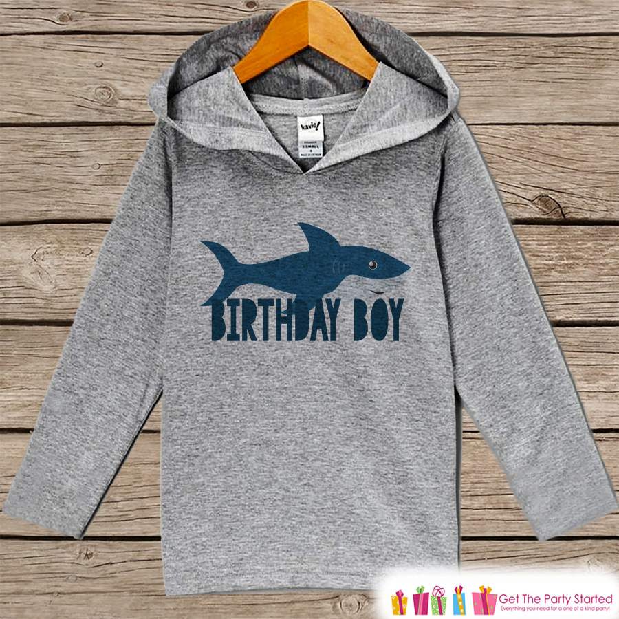 Boys Birthday Shirt – Shark Birthday Boy Hoodie – Boys Birthday Pullover – Happy Birthday – Boys Hoodie – Birthday Shirt for Boys