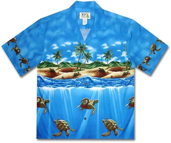 Turtle Attack Blue Hawaiian Shirt