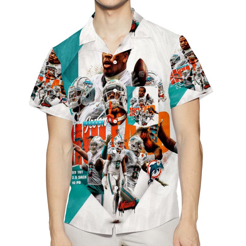 Miami Dolphins Players4 3D All Over Print Summer Beach Hawaiian Shirt With Pocket