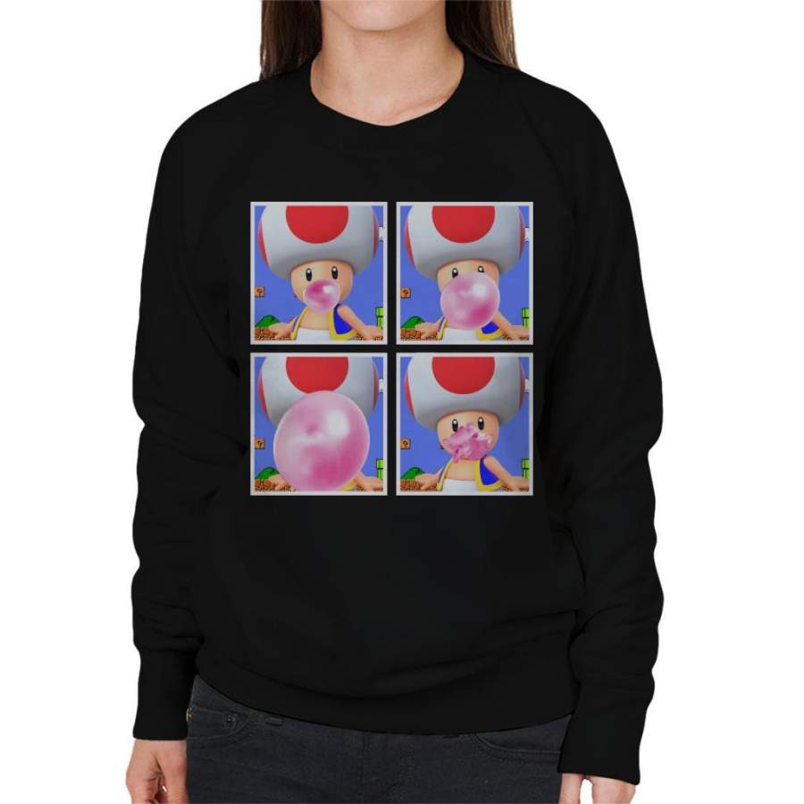 Toad Bubblegum Super Mario Bros Women’s Sweatshirt