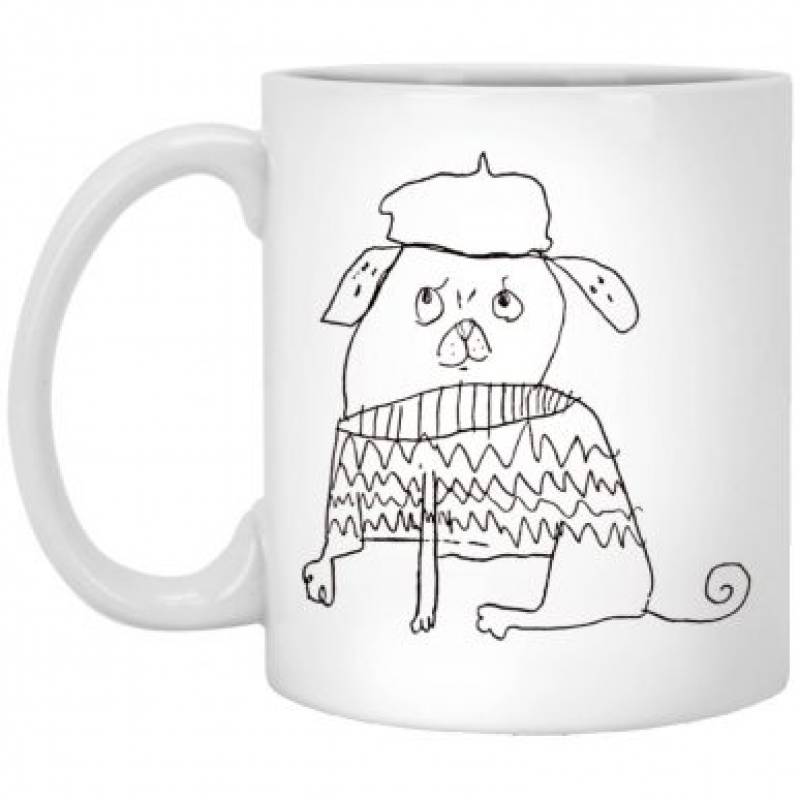 Precious Puppy Wearing A Christmas  Christmas Mug