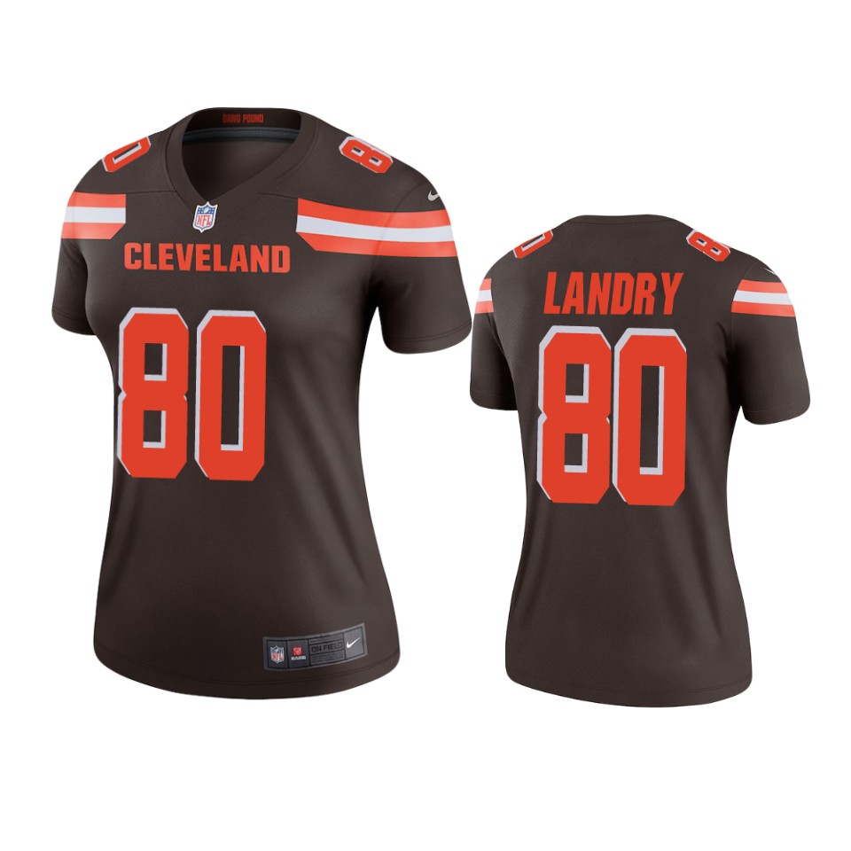 Cleveland Browns #80 Jarvis Landry Brown Legend Jersey – Women