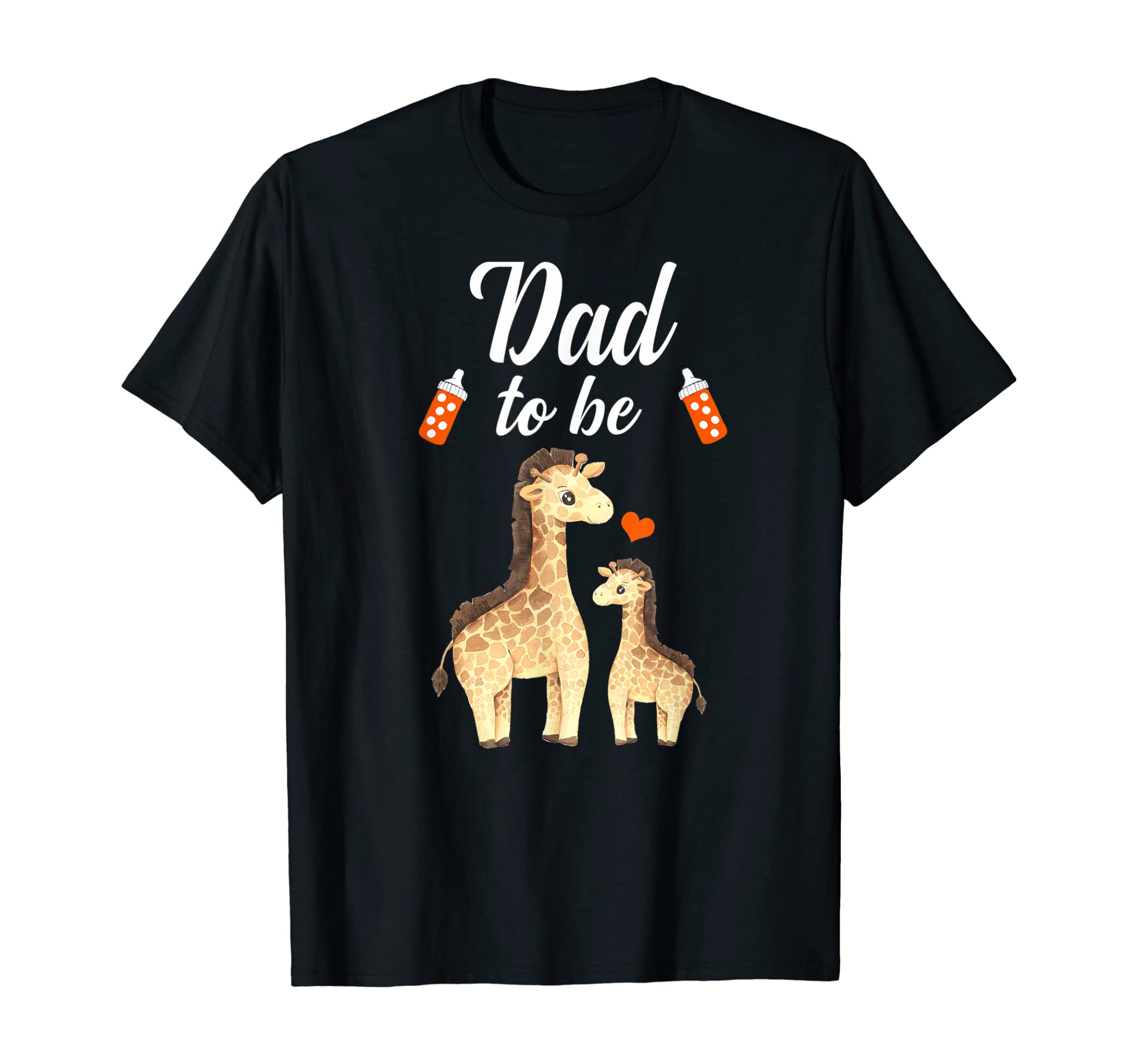 Mens Dad To Be Giraffe Baby Shower Cute Animal Gift T-Shirt