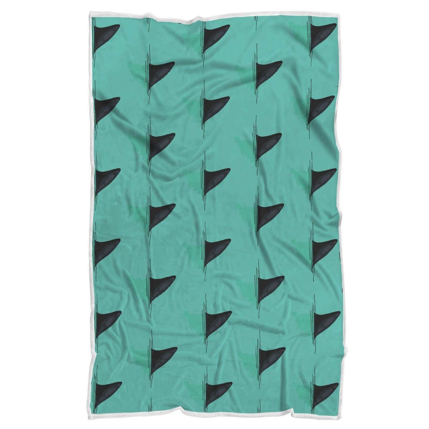 Shark Fin Pattern Cla1910823F Sherpa Fleece Blanket