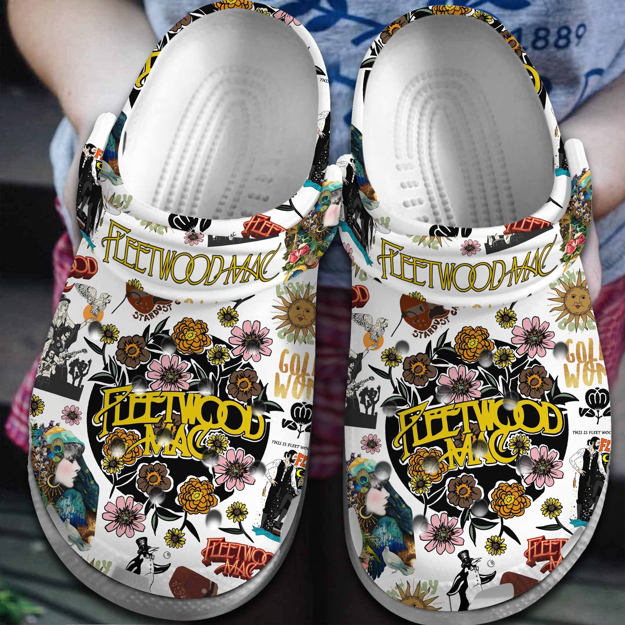 Fleetwood Mac Band Music Crocs Crocband Clogs Shoes Comfortable For Men Women and Kids