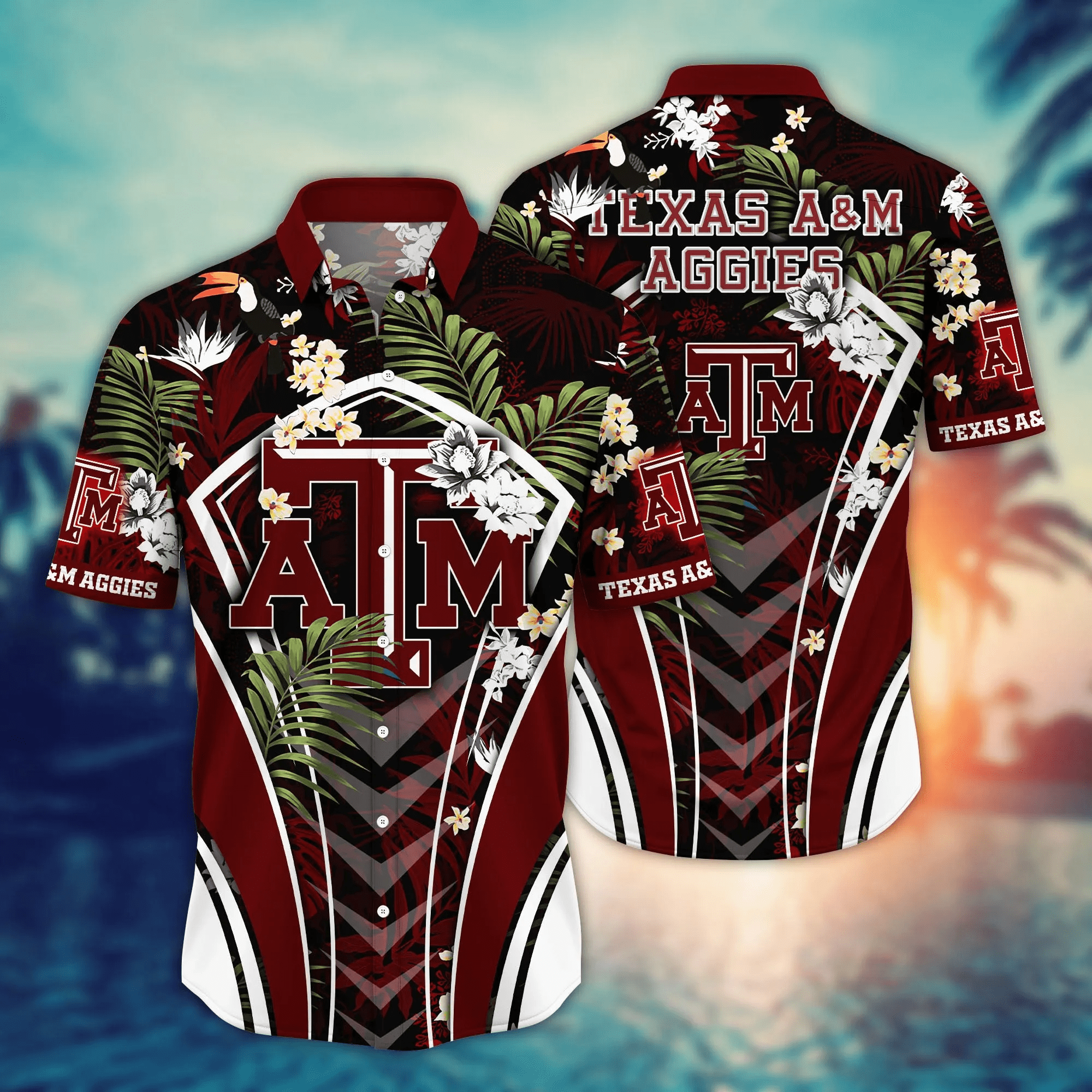 Texas A&Amp;Amp;M Aggies NCCA Hawaiian Shirt Beach Balls Aloha Shirt