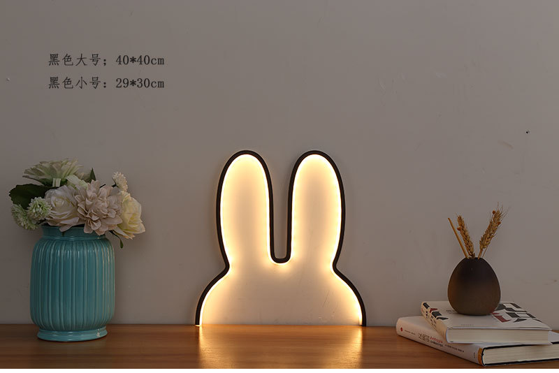 Rabbit Night Lights USB Powered LED Lamp Cute Animal LED Night Lamp Kids Baby Beside Table Lamp Bedroom Nightlight Holiday Gifts alx