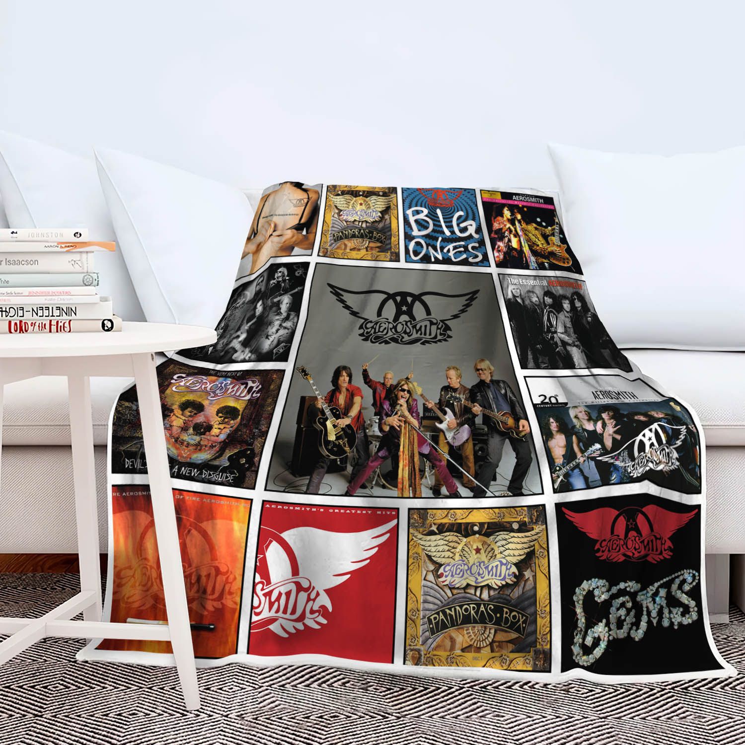 Band Aerosmith Quilt Blanket Fan Made All Season 3D