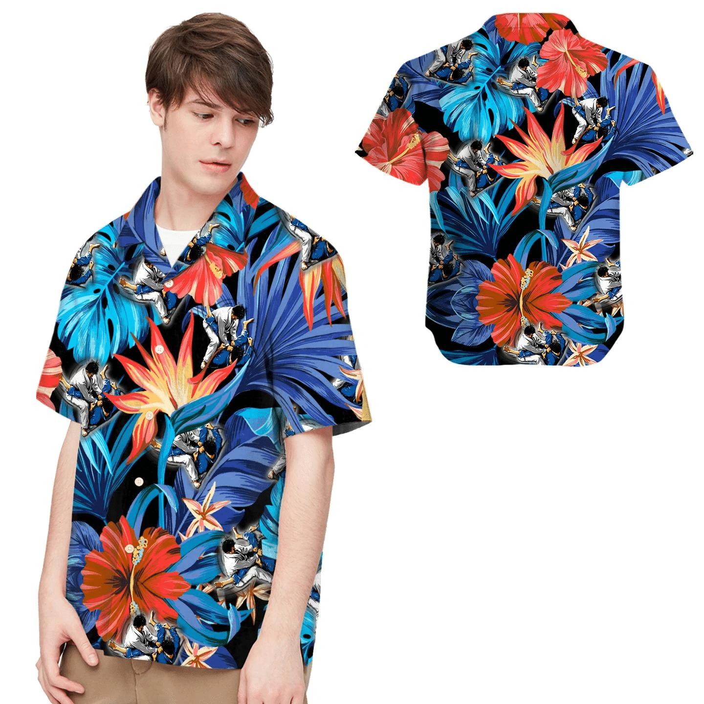 Jiu Jitsu Tropical Leaves Men Hawaii Shirt For Bjj Lovers In Daily Life Ha21983