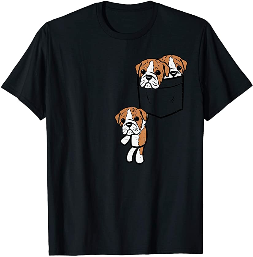 Pocket English Bulldogs Cute Animal Pet Dog Lover Owner Gift T-Shirt