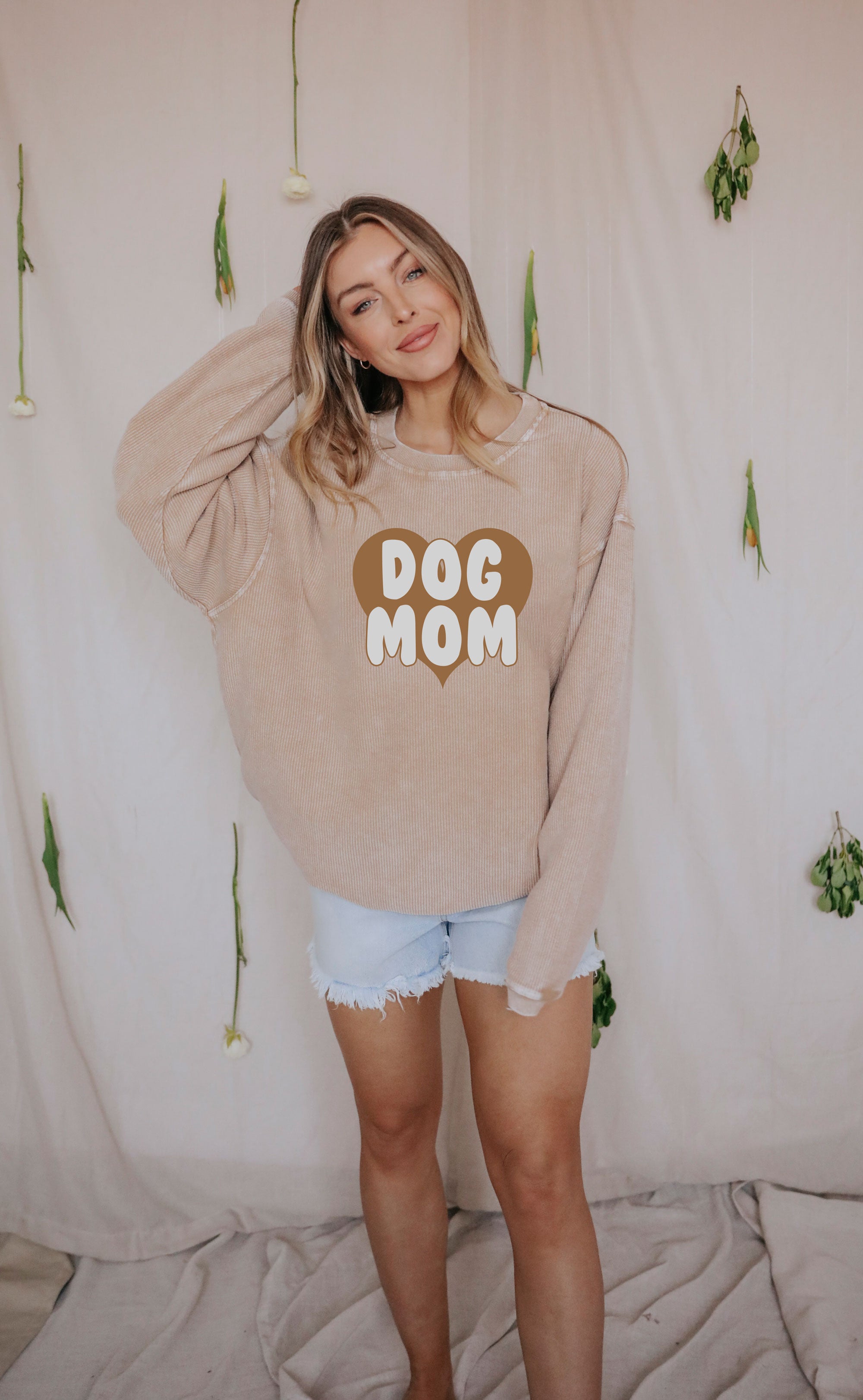 Friday + Saturday: Dog Mom Corded Sweatshirt