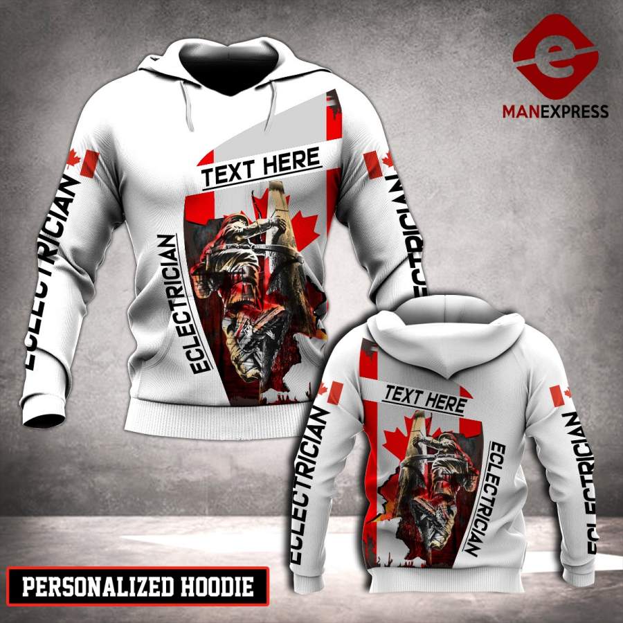 TT CANADA CUSTOMIZE ELECTRICIAN – GREAT 3D HOODIE WWI