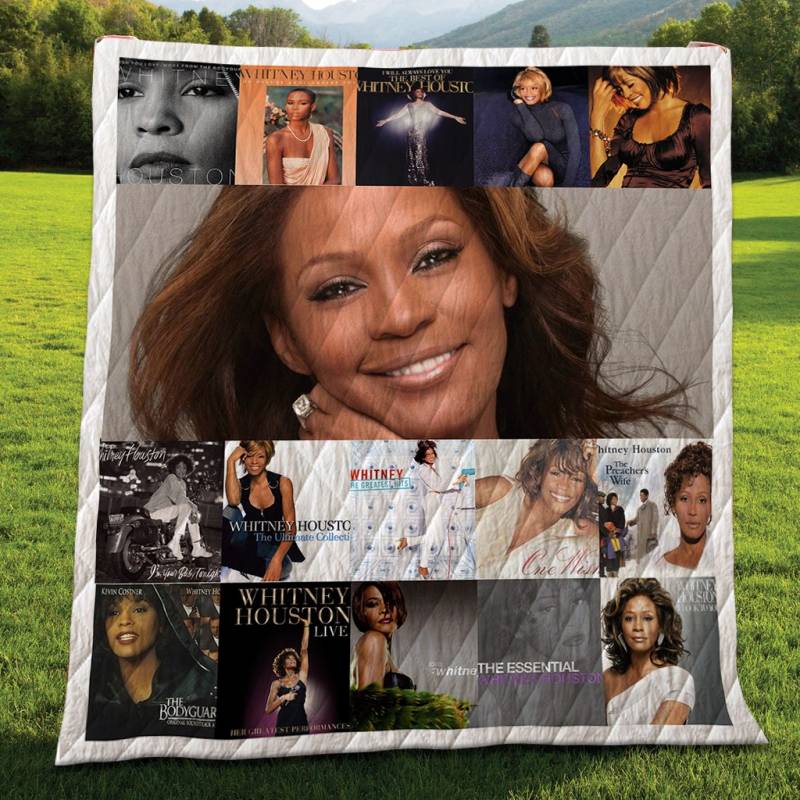 Whitney Houston Albums Quilt Blanket