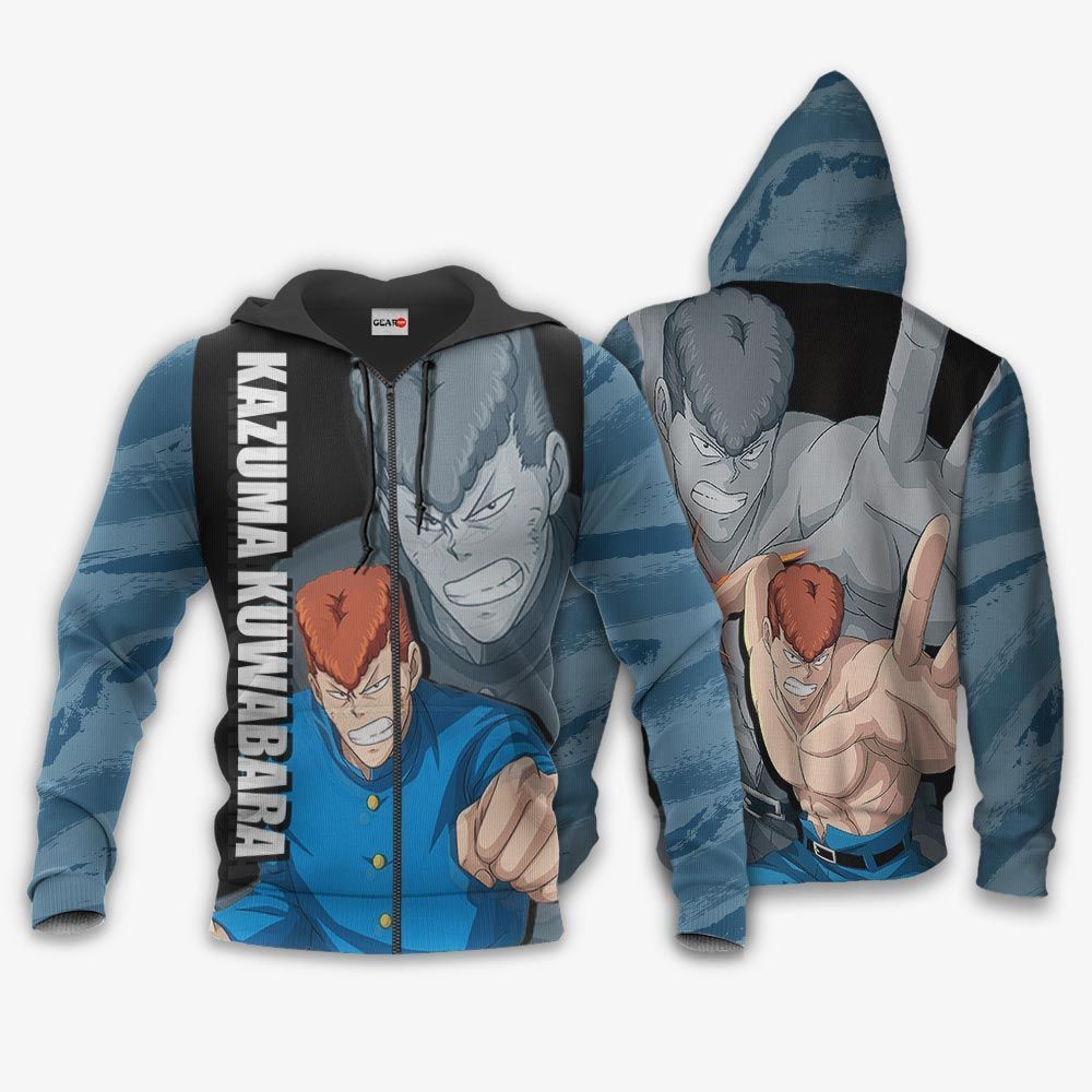 Yu Yu Hakusho Kazuma Kuwabara Hoodie Anime Shirt Jacket