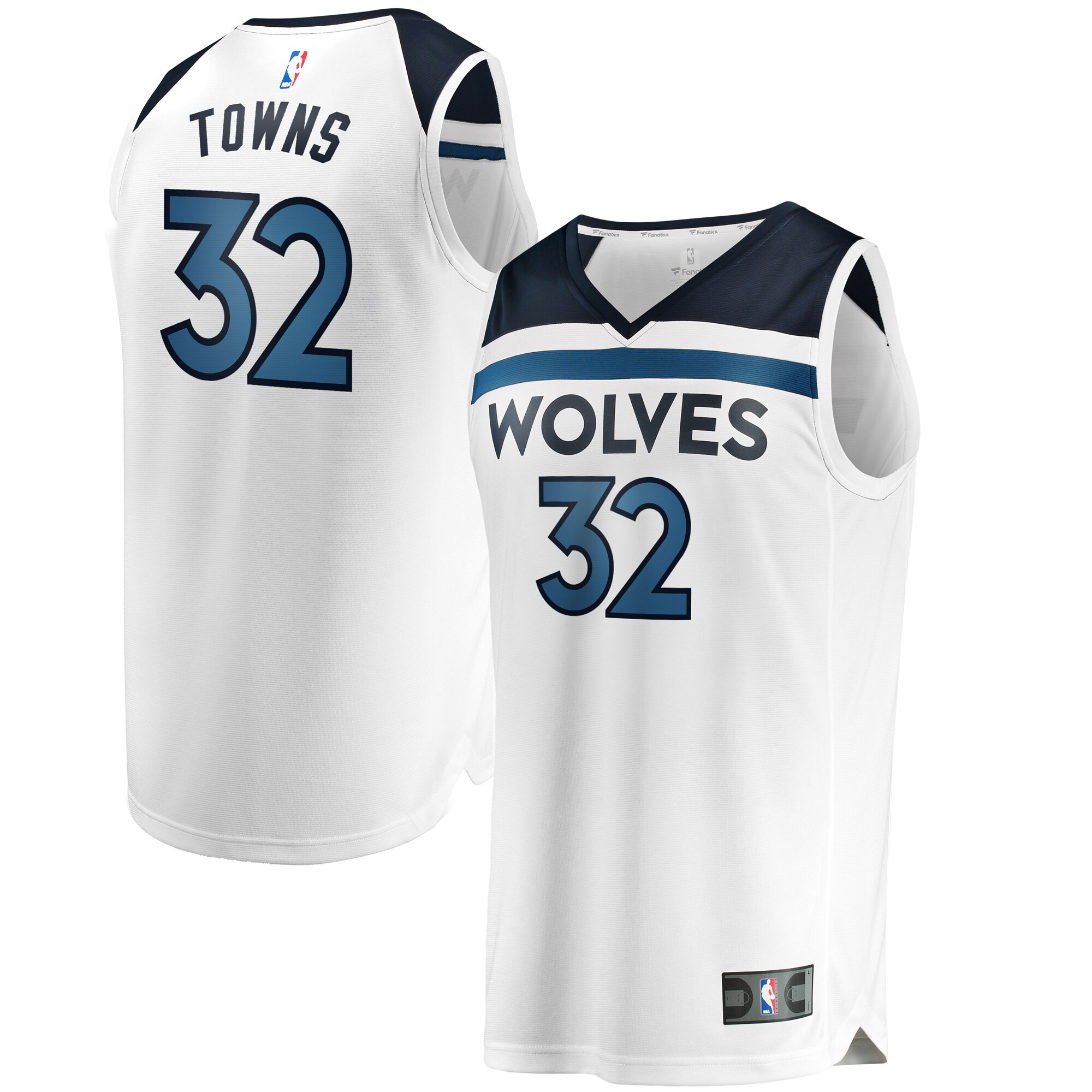 Karl-Anthony Towns Minnesota Timberwolves Fast Break Jersey White – Association Edition