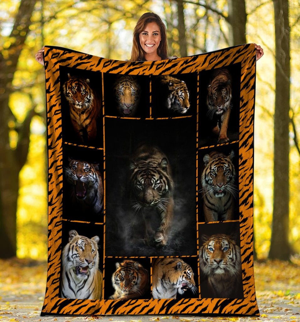 3D Tiger Tigers Wild Animals Lover Gift Ultra Soft Cozy Plush Fleece Blanket