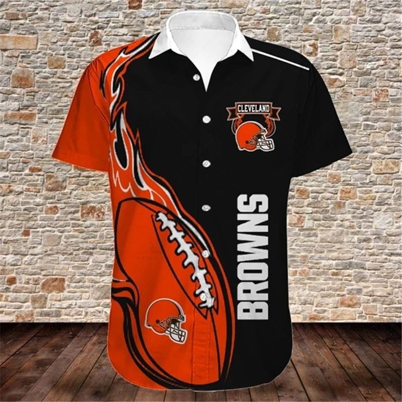 Cleveland Browns Shirts Cute Flame Balls Graphic Gift For Men