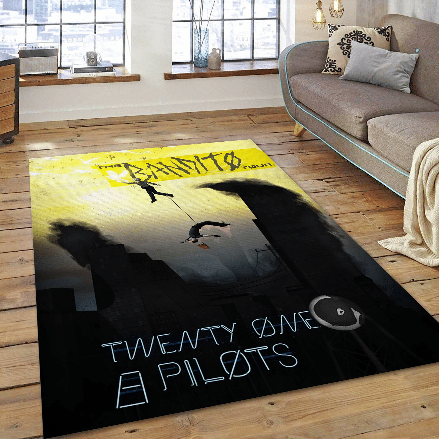 East Leaving Town Music Area Rug, Living Room  Rug – Christmas Gift Us Decor