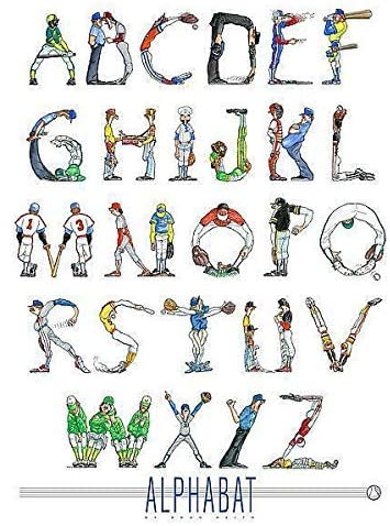 Sport Baseball Alphabet Funny Children Poster Posters Frameless Home Family Lovers Gift Funny Modern Art Plate Muralbedroom Novelty Retro Parlor Yard Farm Courtyard Wall Decor