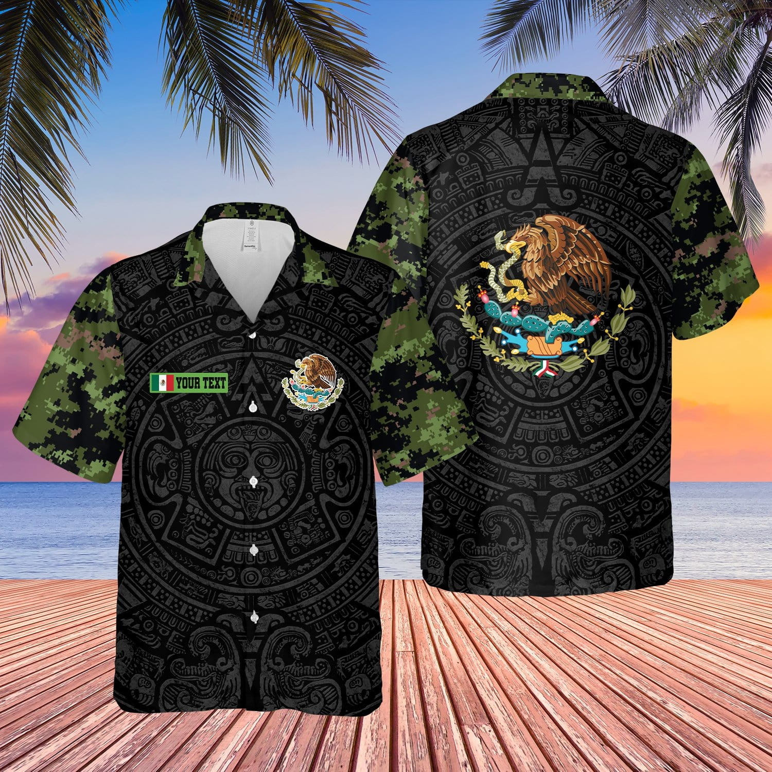 Hawaii Aloha Shirts Mexico Camo Custom Name Ha49202