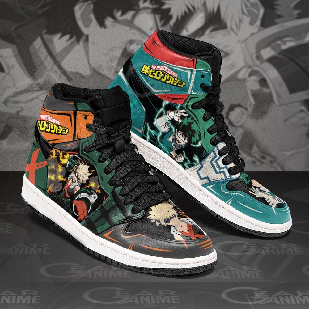 Bakugo And Deku Sneakers Custom My Hero Academia Anime Shoes Unisex Men Women