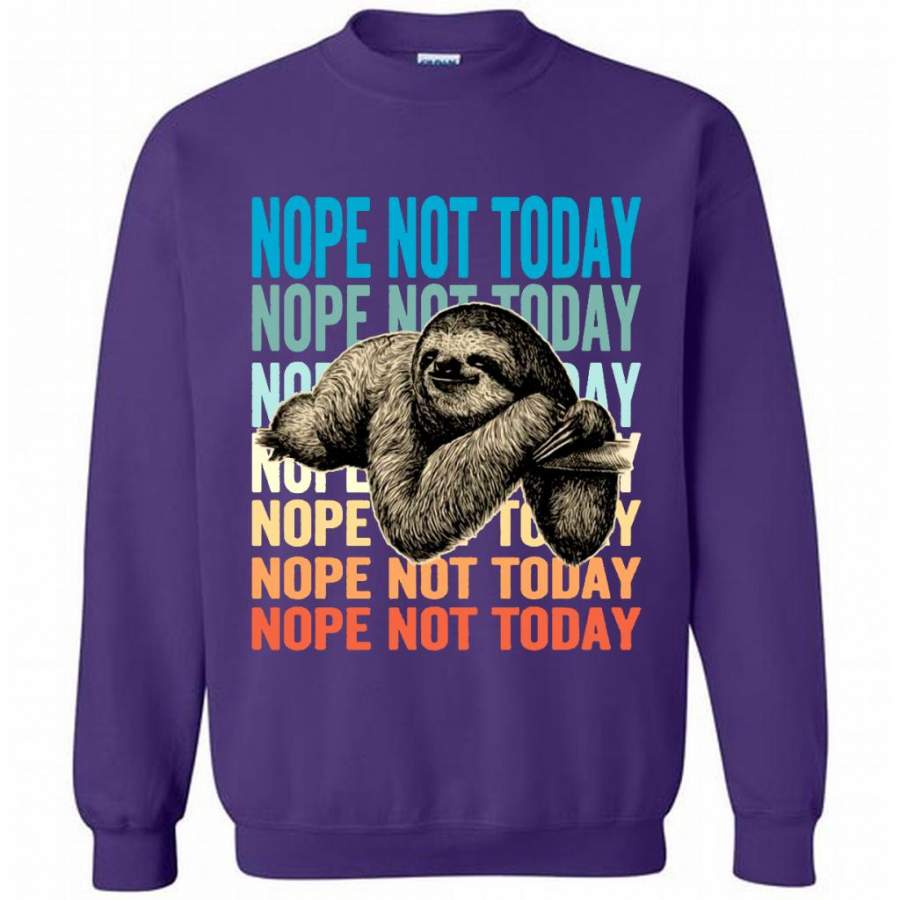 Nope Not Today Sloth Personalised Gift for Men with Name Mens Sloth T Shirt